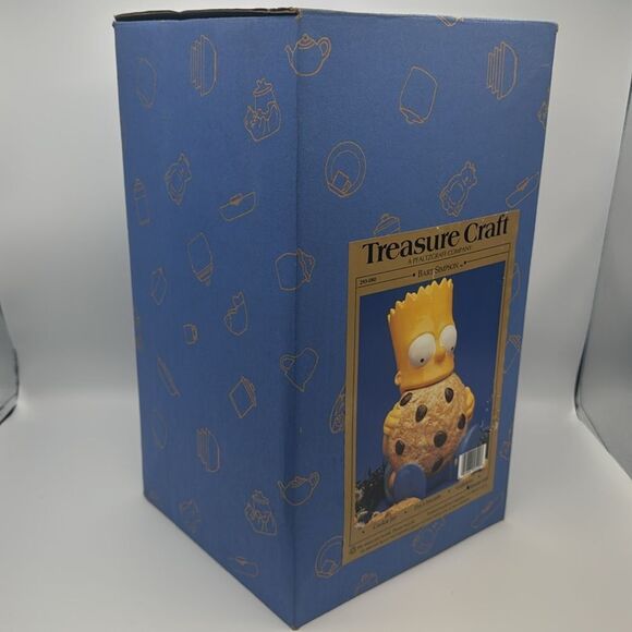 Vintage Bart Simpson Ceramic Cookie Jar Treasure Craft in Original Box 1994 - Picture 10 of 12